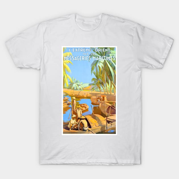 Vintage Travel Poster France LExtreme Orient T-Shirt by vintagetreasure